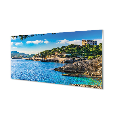 Quadro acrilico Costa del mare della Spagna delle montagne