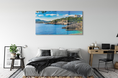 Quadro acrilico Costa del mare della Spagna delle montagne