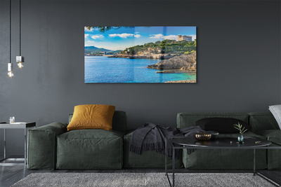 Quadro acrilico Costa del mare della Spagna delle montagne