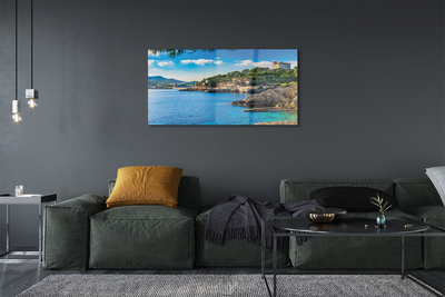 Quadro acrilico Costa del mare della Spagna delle montagne