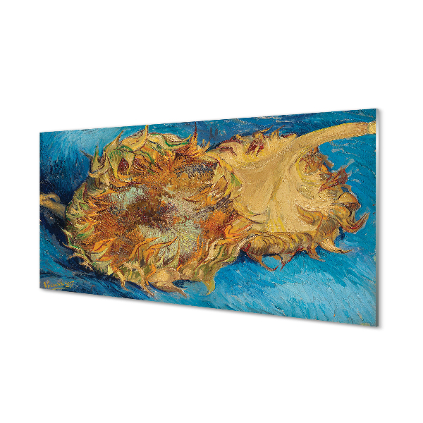 Quadro su vetro acrilico Fiori di girasoli d'arte