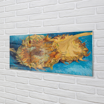 Quadro su vetro acrilico Fiori di girasoli d'arte