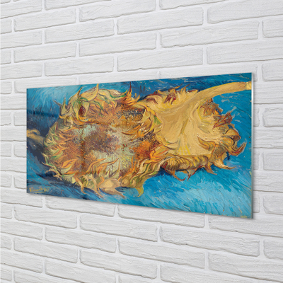 Quadro su vetro acrilico Fiori di girasoli d'arte