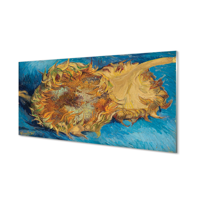 Quadro su vetro acrilico Fiori di girasoli d'arte