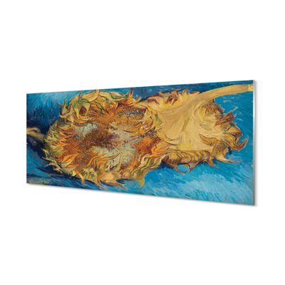 Quadro su vetro acrilico Fiori di girasoli d'arte