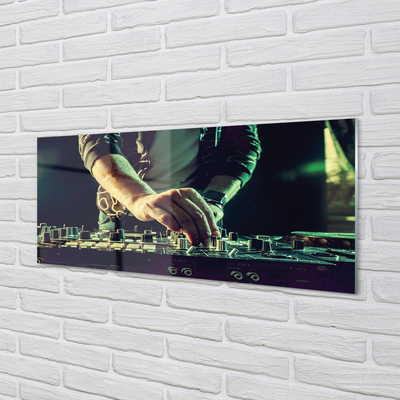 Quadro vetro acrilico Cuffie della console DJ