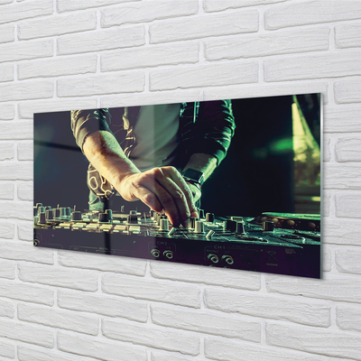 Quadro vetro acrilico Cuffie della console DJ