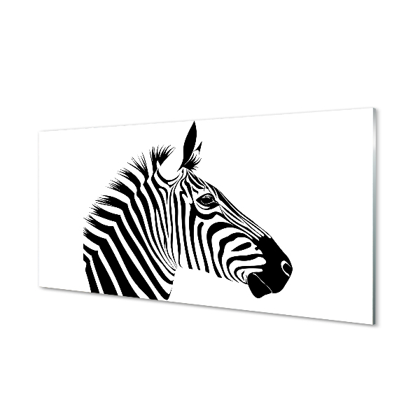 Quadro su vetro acrilico Illustrazione zebra