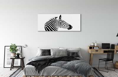 Quadro su vetro acrilico Illustrazione zebra