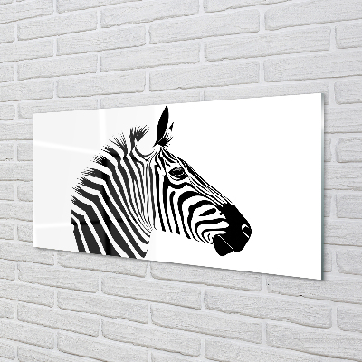 Quadro su vetro acrilico Illustrazione zebra