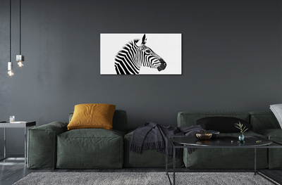 Quadro su vetro acrilico Illustrazione zebra