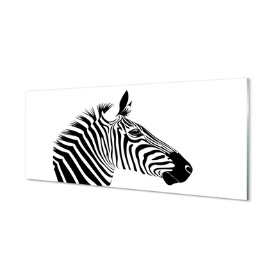 Quadro su vetro acrilico Illustrazione zebra