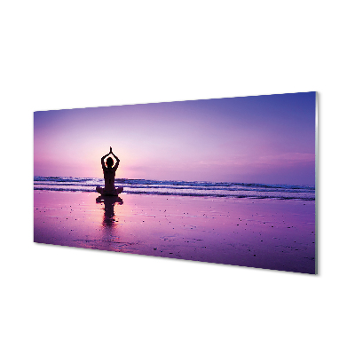 Quadro acrilico Woman Sea Yoga