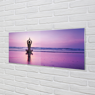 Quadro acrilico Woman Sea Yoga