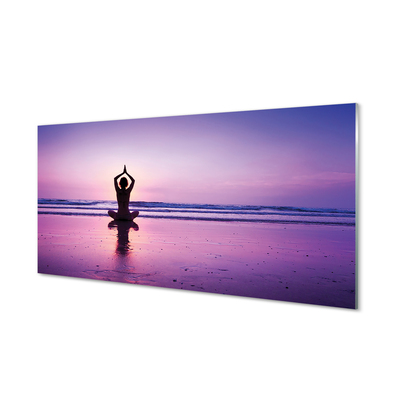 Quadro acrilico Woman Sea Yoga