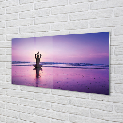 Quadro acrilico Woman Sea Yoga