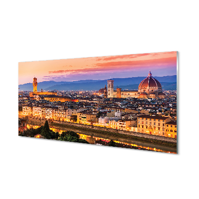 Quadro acrilico Cattedrale notturna panorama Italia