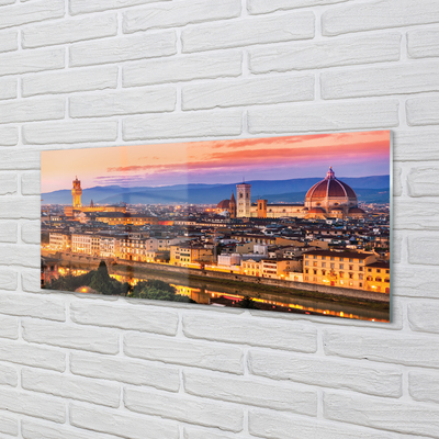 Quadro acrilico Cattedrale notturna panorama Italia