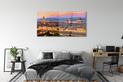 Quadro acrilico Cattedrale notturna panorama Italia