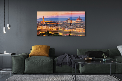 Quadro acrilico Cattedrale notturna panorama Italia