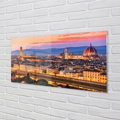 Quadro acrilico Cattedrale notturna panorama Italia