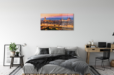 Quadro acrilico Cattedrale notturna panorama Italia