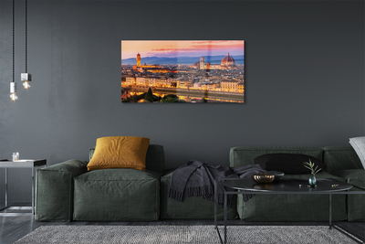 Quadro acrilico Cattedrale notturna panorama Italia