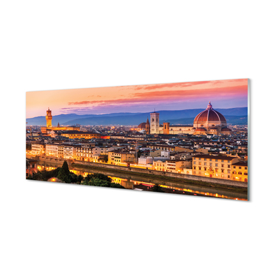 Quadro acrilico Cattedrale notturna panorama Italia