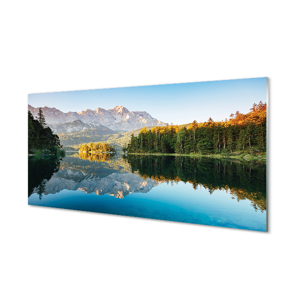 Quadro in vetro acrilico Montagne Germania Lake Las