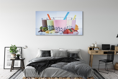 Quadro vetro acrilico Cocktail di latte con frutta