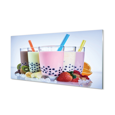 Quadro vetro acrilico Cocktail di latte con frutta