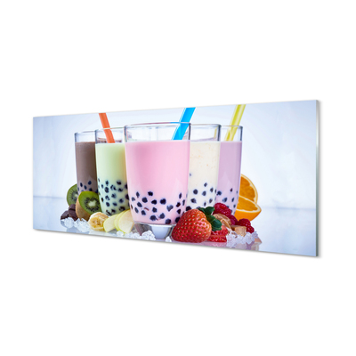 Quadro vetro acrilico Cocktail di latte con frutta