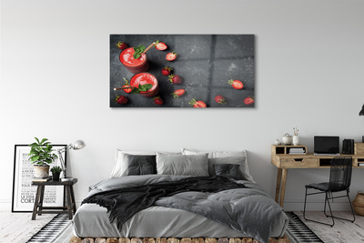 Quadro su vetro acrilico Coctail alla fragola