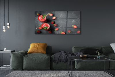 Quadro su vetro acrilico Coctail alla fragola