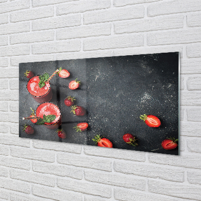 Quadro su vetro acrilico Coctail alla fragola