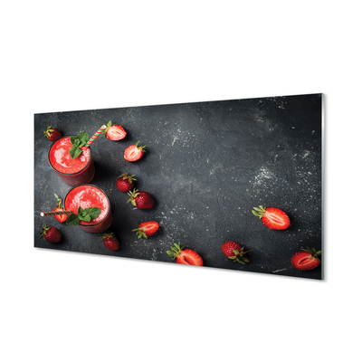 Quadro su vetro acrilico Coctail alla fragola