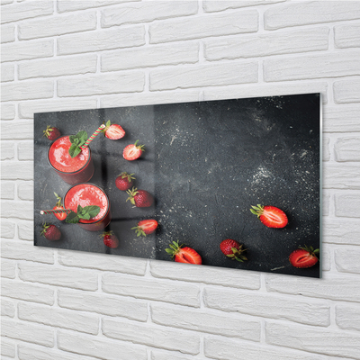 Quadro su vetro acrilico Coctail alla fragola