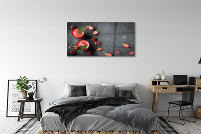 Quadro su vetro acrilico Coctail alla fragola