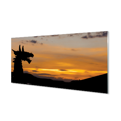 Quadro acrilico Dragon Sunset Heaven