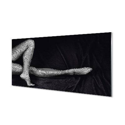 Quadro acrilico Gambe cabaret in bianco e nero