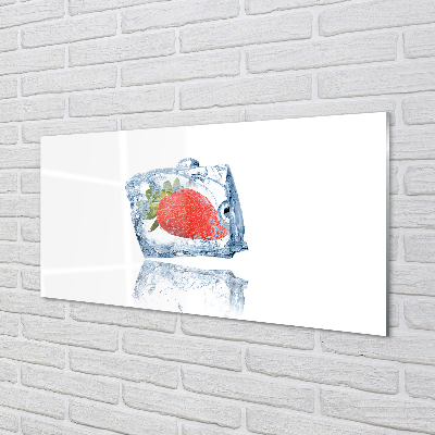 Quadro acrilico Cube di ghiaccio alla fragola