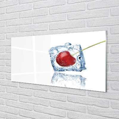 Quadro vetro acrilico Cherry Ice Cube