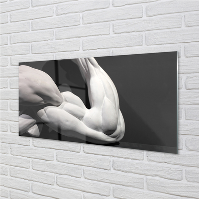 Quadro acrilico Muscoli in bianco e nero