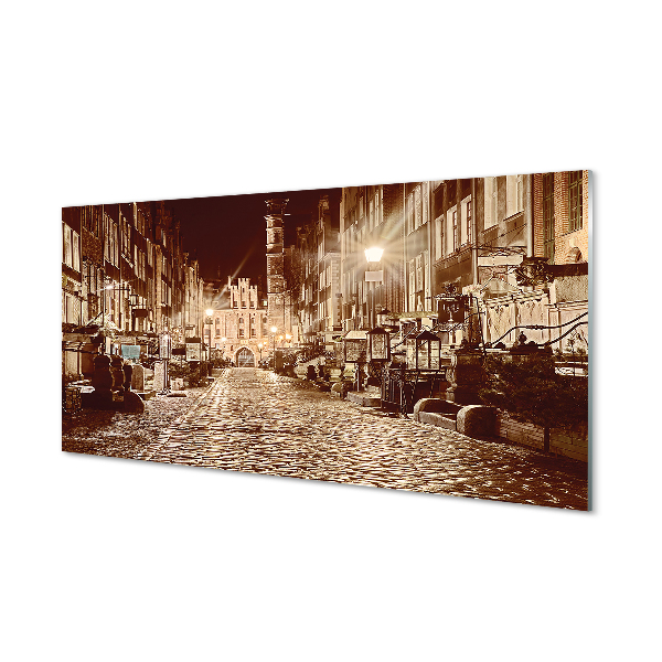 Quadro acrilico Città della notte notturna di notturna