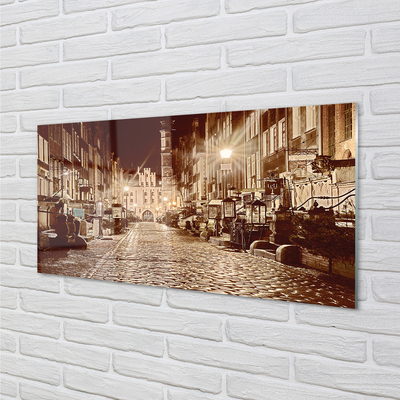 Quadro acrilico Città della notte notturna di notturna