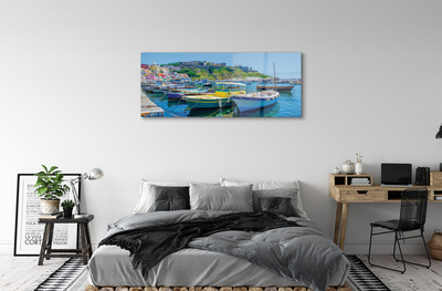 Quadro acrilico Montagne navi marine