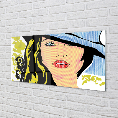 Quadro acrilico Cappello da donna