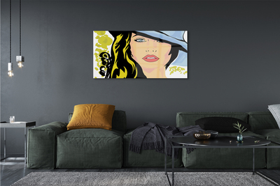 Quadro acrilico Cappello da donna