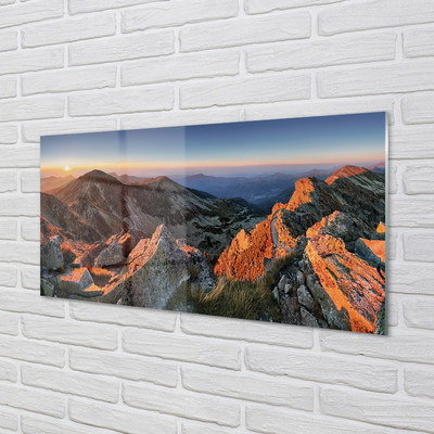 Quadro acrilico Montagne Sunset