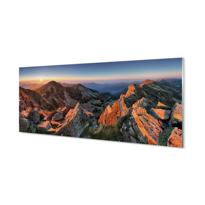 Quadro acrilico Montagne Sunset